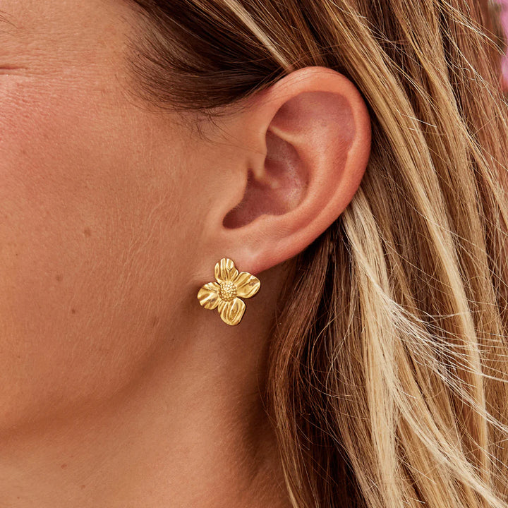 VIX FLOWER EARRINGS | GOLD