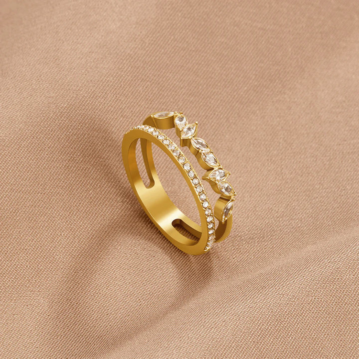 JADIE DIAMONDS RING | GOLD