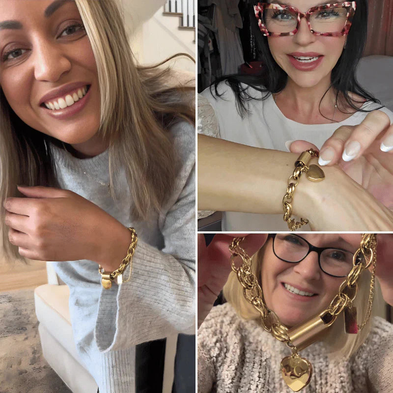 BELLA BRACELET WITH HEART | WHITE GOLD