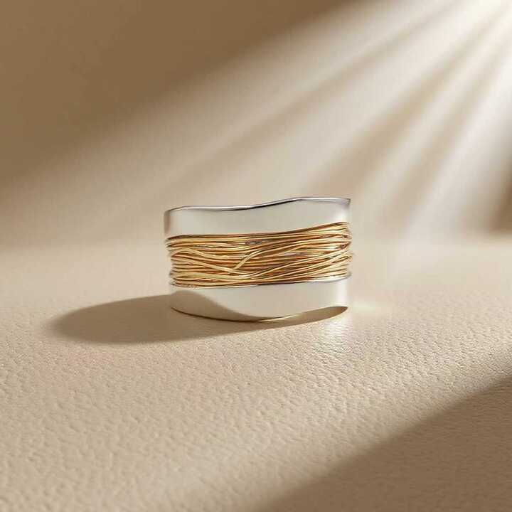 MIRA THREADS RING | GOLD SILVER