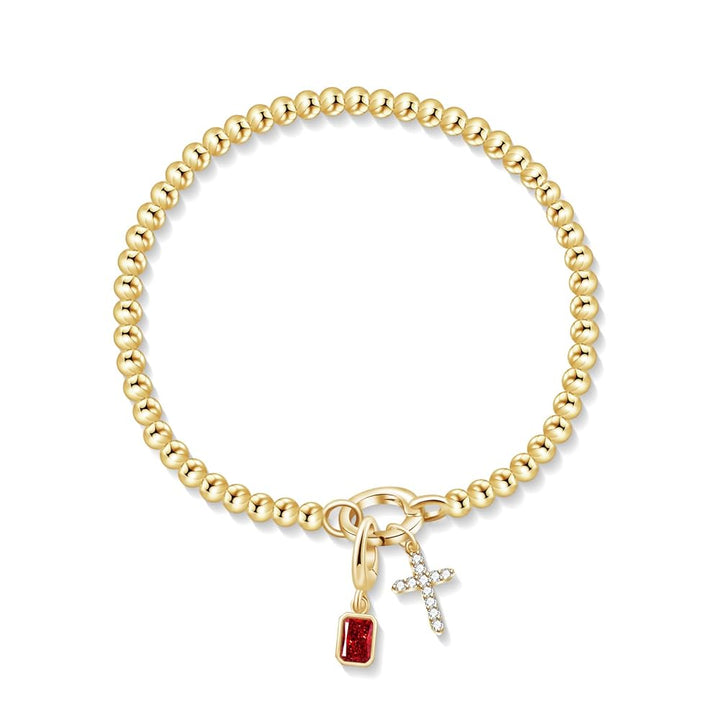 DAISY BIRTHSTONE BRACELET | GOLD