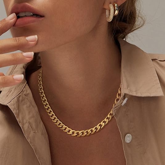 ZOÊ CUBAN LINK NECKLACE | GOLD