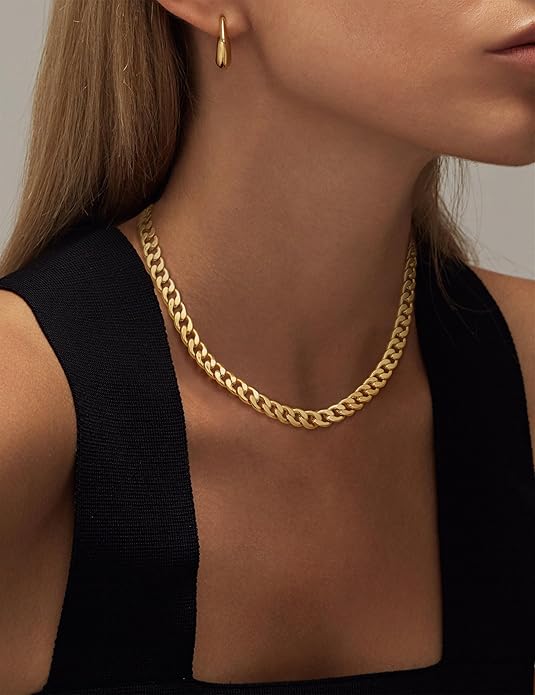 ZOÊ CUBAN LINK NECKLACE | GOLD