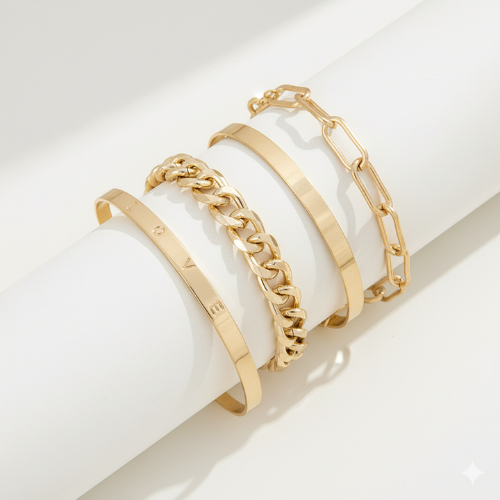CLAIRE BRACELET SET | GOLD