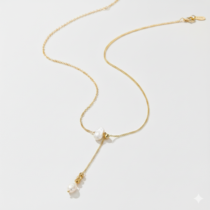 LIVV PEARL NECKLACE | GOLD