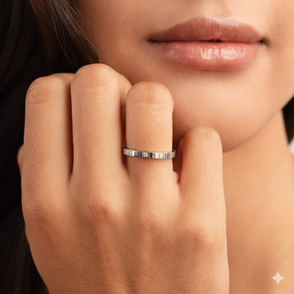 MABEL CRYSTAL RING | WHITE GOLD