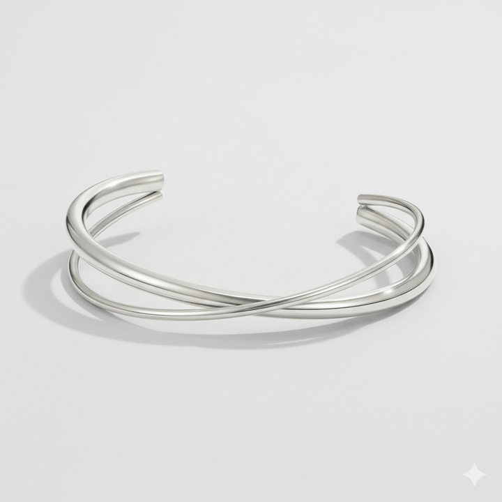 LEA TWIST BRACELET | WHITE GOLD