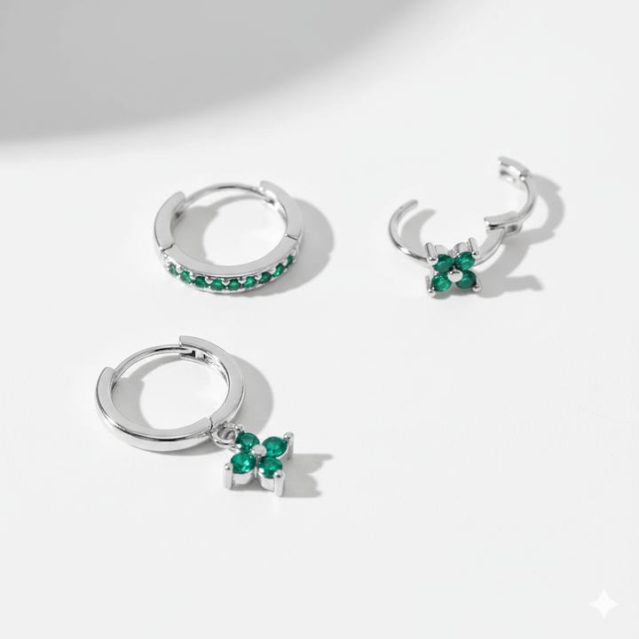 LOVI EARRING SET | WHITE GOLD