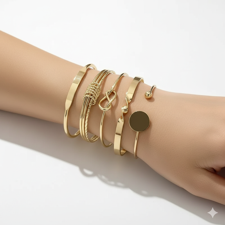 SANDY BRACELET SET | GOLD