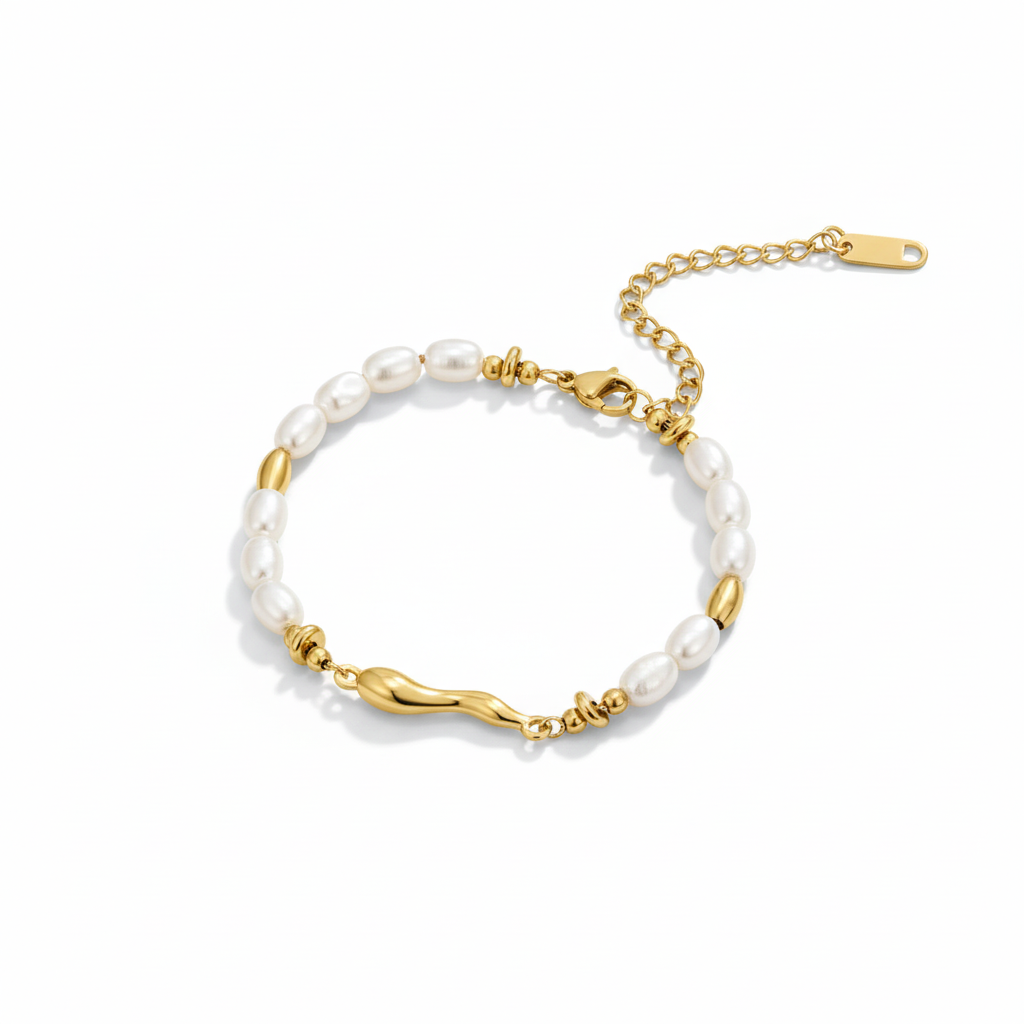 EVA PEARL BRACELET | GOLD