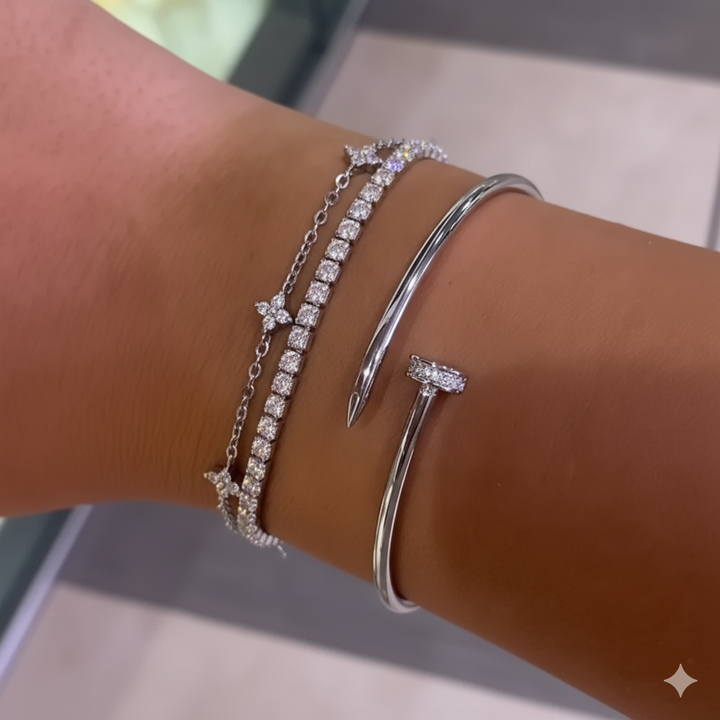 DESTINY NAIL BRACELET | WHITE GOLD