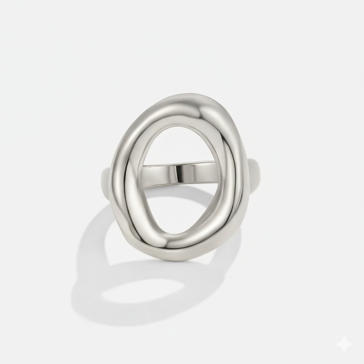 VANITY CHUNKY RING | WHITE GOLD