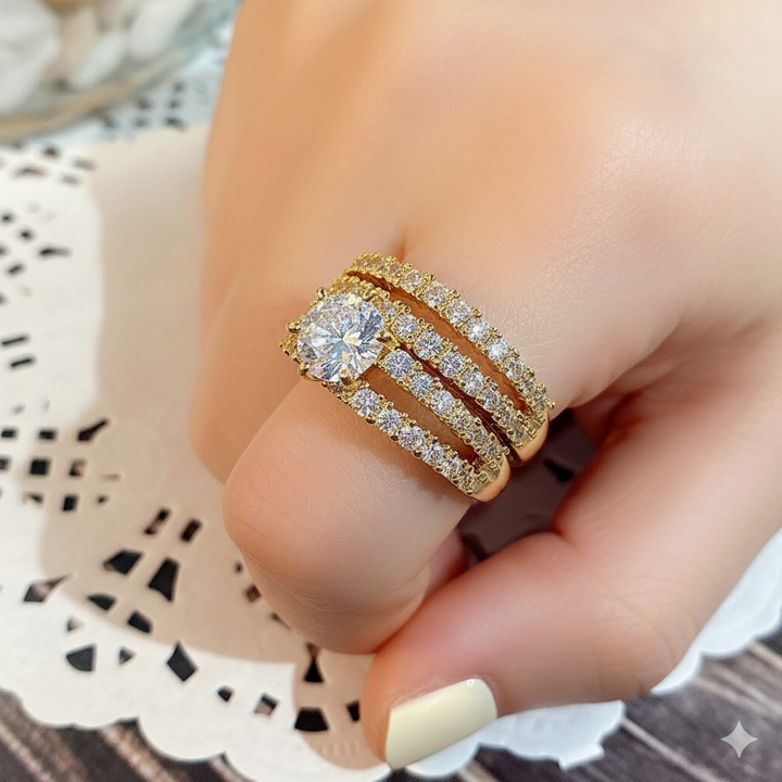 RACHEL DIAMOND RINGS SET | WHITE GOLD