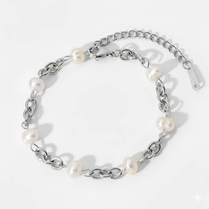 NOURA PEARL BRACELET | WHITE GOLD