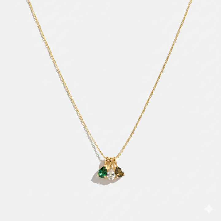 LADY BIRTHSTONE NECKLACE | GOLD