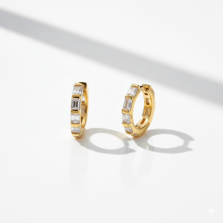 AMY HOOP EARRINGS | WHITE GOLD