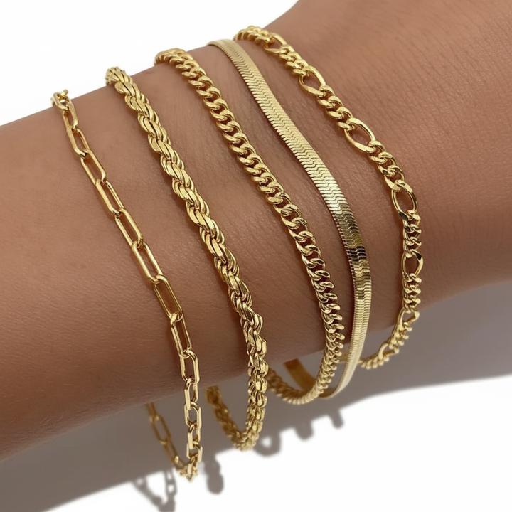 CHASE BRACELET SET | GOLD