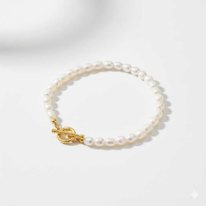 TIFF PEARLS BRACELET | GOLD