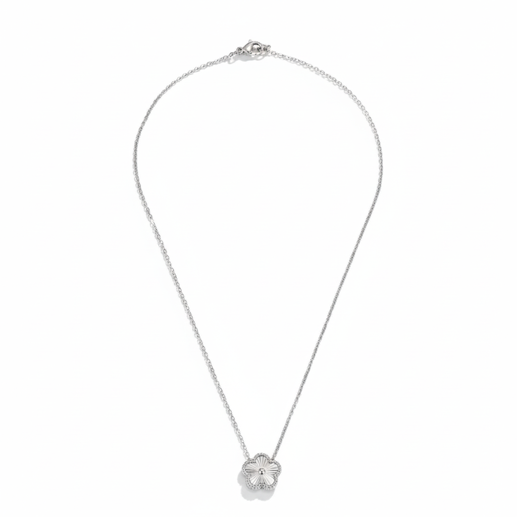 JESSEY LUCK NECKLACE | WHITE GOLD