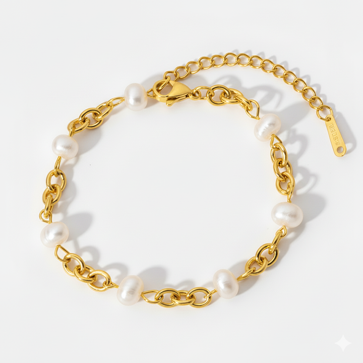 NOURA PEARL BRACELET | WHITE GOLD