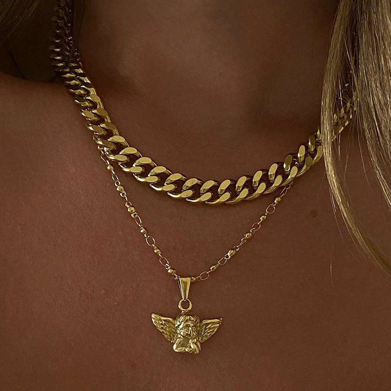 ZOÊ CUBAN LINK NECKLACE | GOLD