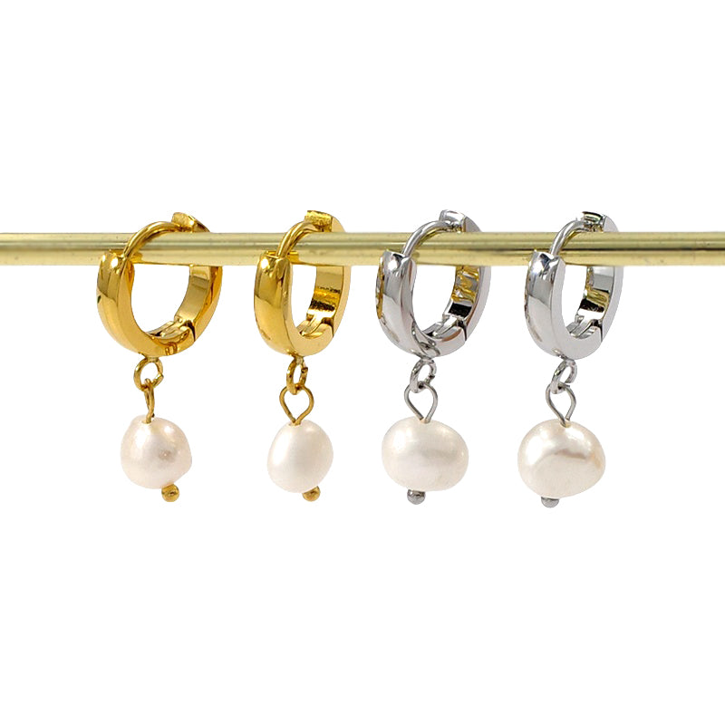 KIM PEARL EARRINGS | WHITE GOLD