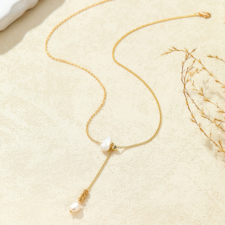 LIVV PEARL NECKLACE | GOLD