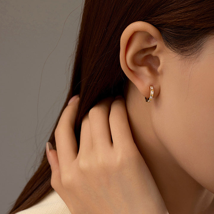 AMY HOOP EARRINGS | WHITE GOLD