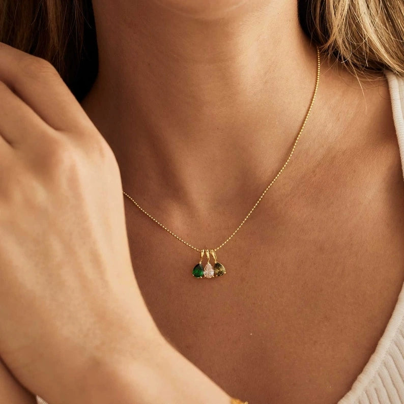 LADY BIRTHSTONE NECKLACE | GOLD