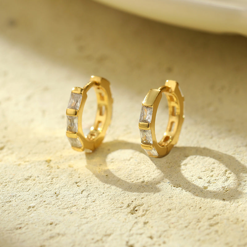 AMY HOOP EARRINGS | WHITE GOLD