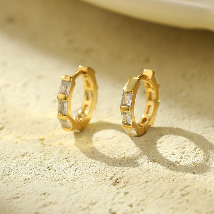 AMY HOOP EARRINGS | WHITE GOLD