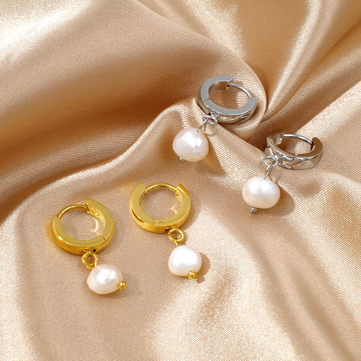 KIM PEARL EARRINGS | WHITE GOLD