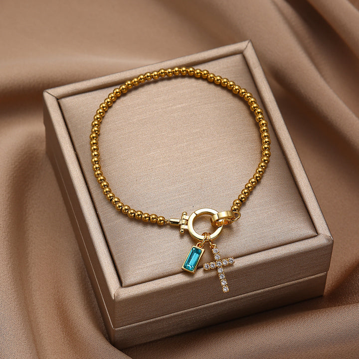 DAISY BIRTHSTONE BRACELET | GOLD