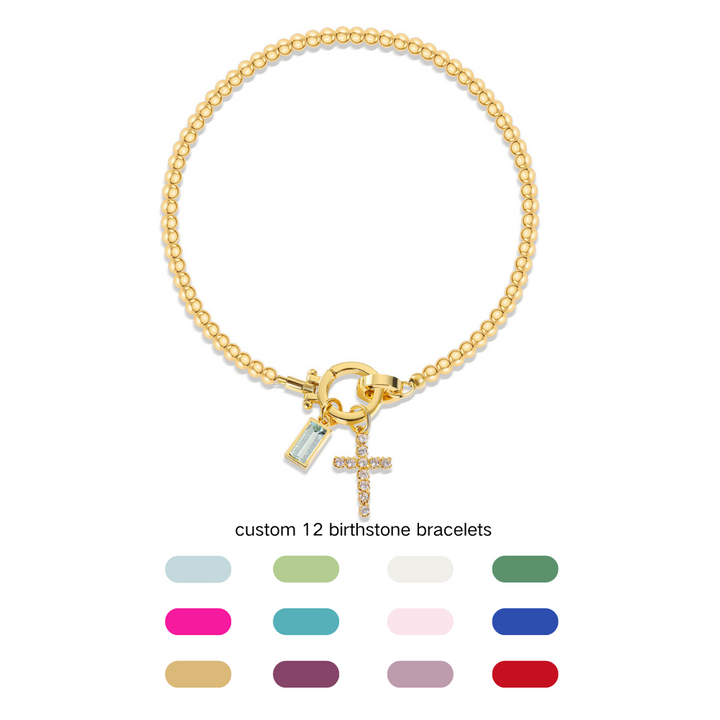 DAISY BIRTHSTONE BRACELET | GOLD