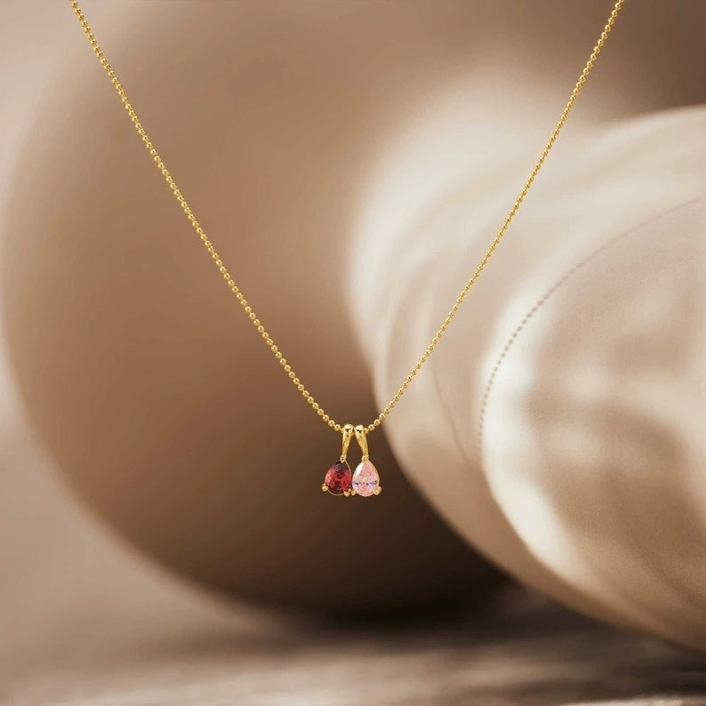 LADY BIRTHSTONE NECKLACE | GOLD