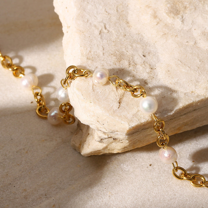 NOURA PEARL BRACELET | WHITE GOLD