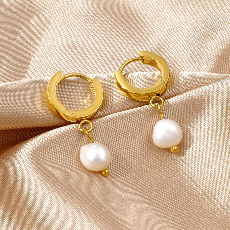 KIM PEARL EARRINGS | WHITE GOLD