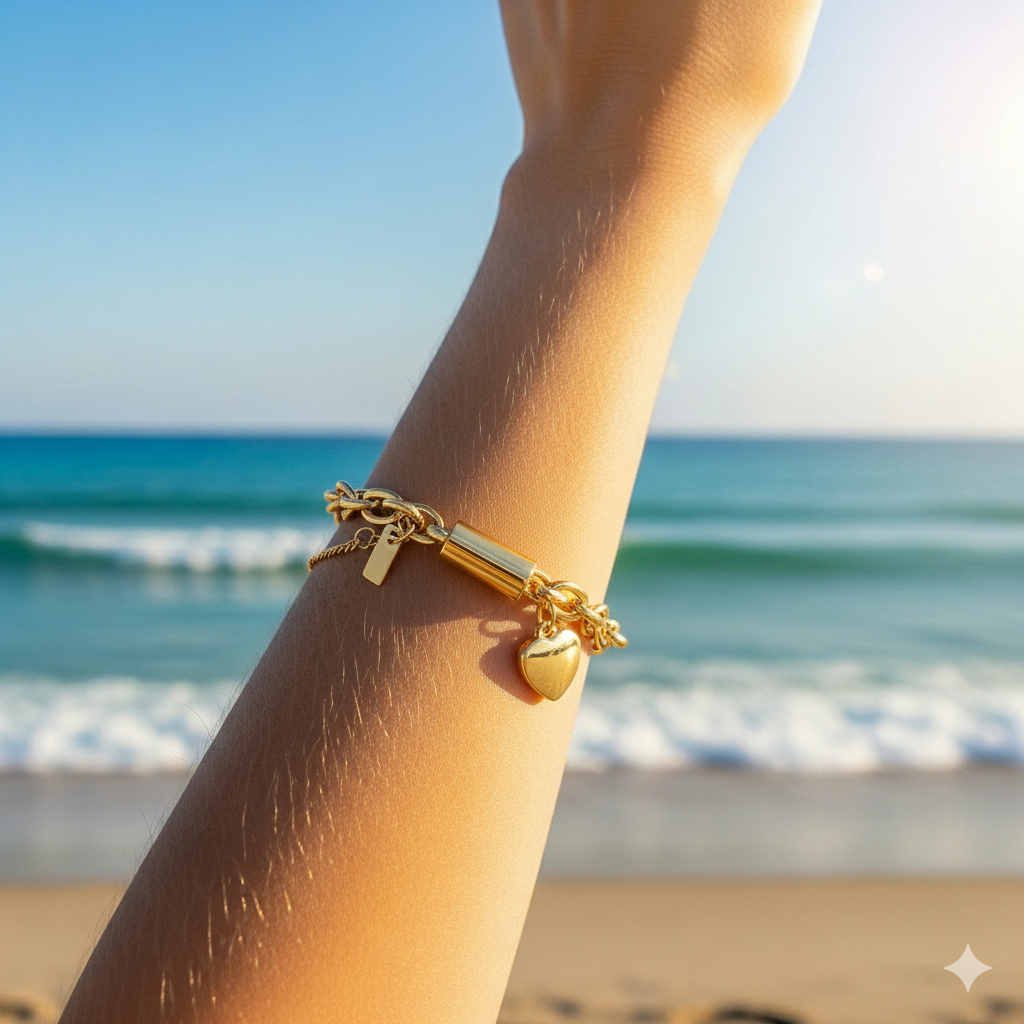 BELLA BRACELET WITH HEART | WHITE GOLD