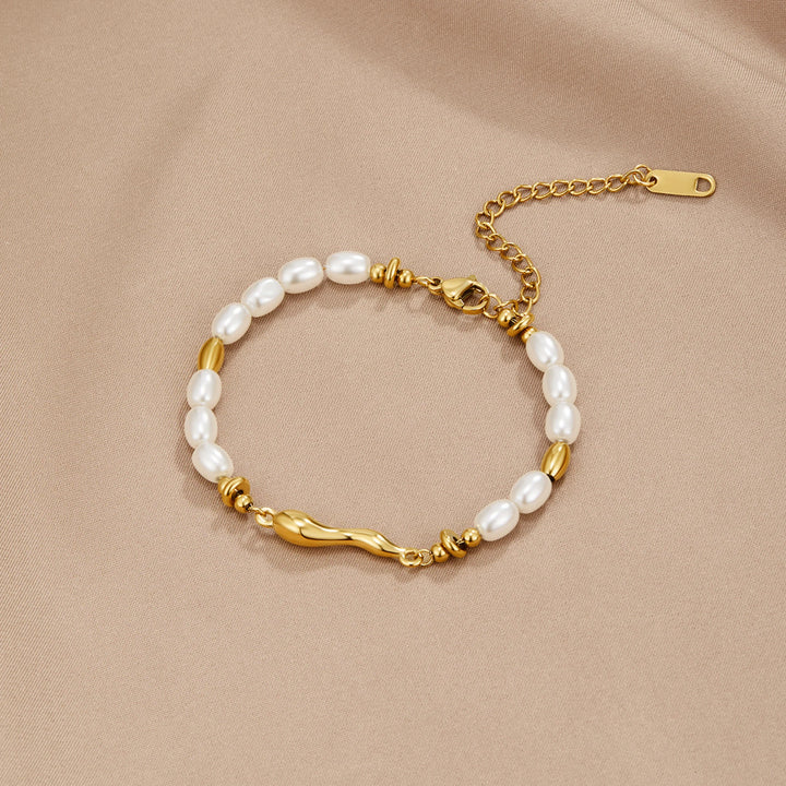 EVA PEARL BRACELET | GOLD
