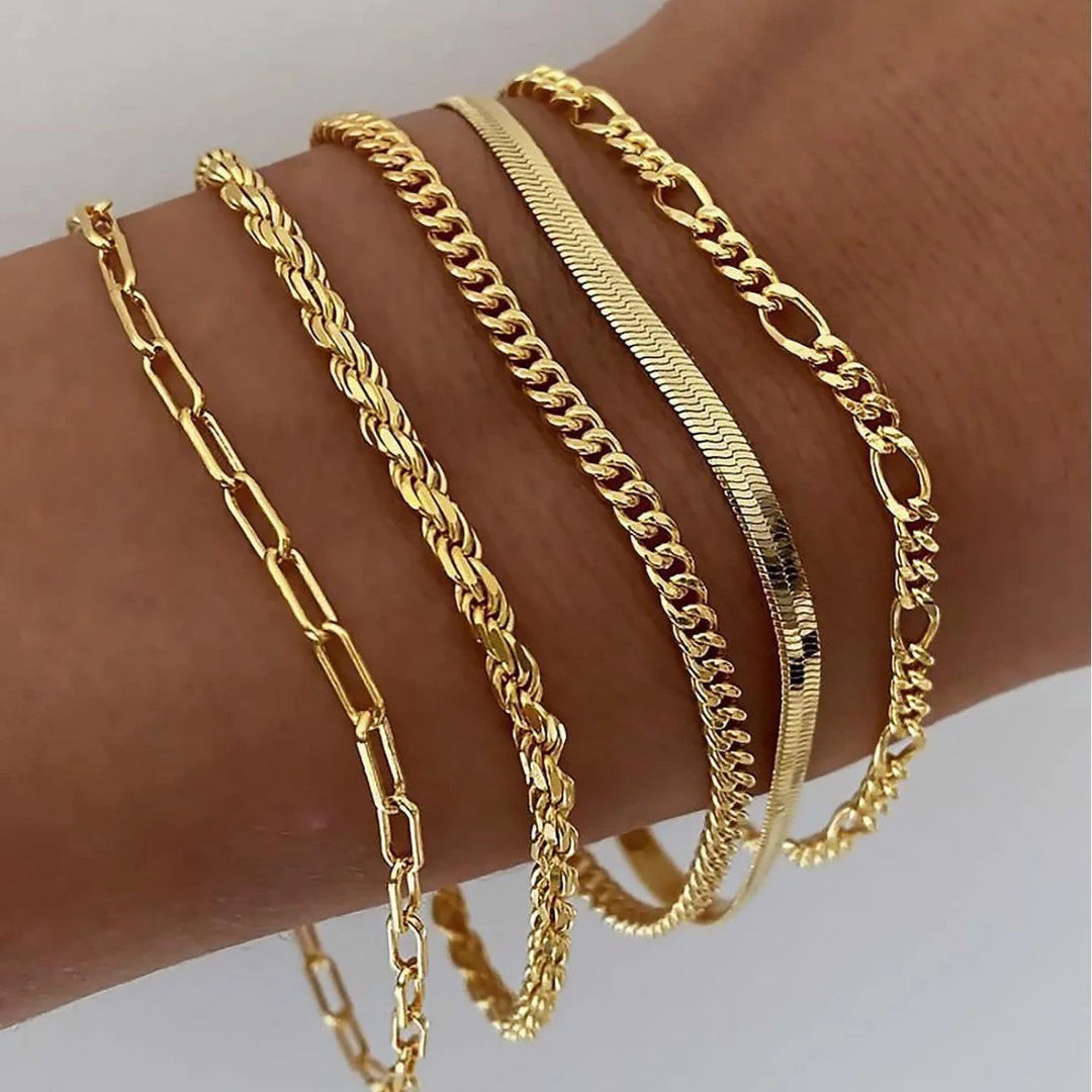 CHASE BRACELET SET | WHITE GOLD