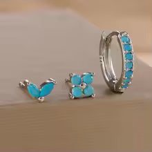 JULIE EARRING SET | WHITE GOLD