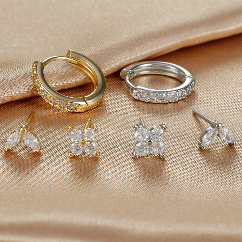 JULIE EARRING SET | WHITE GOLD