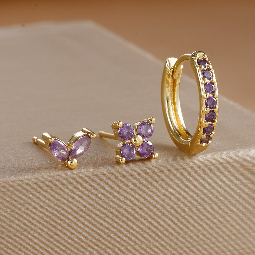 JULIE EARRING SET | WHITE GOLD