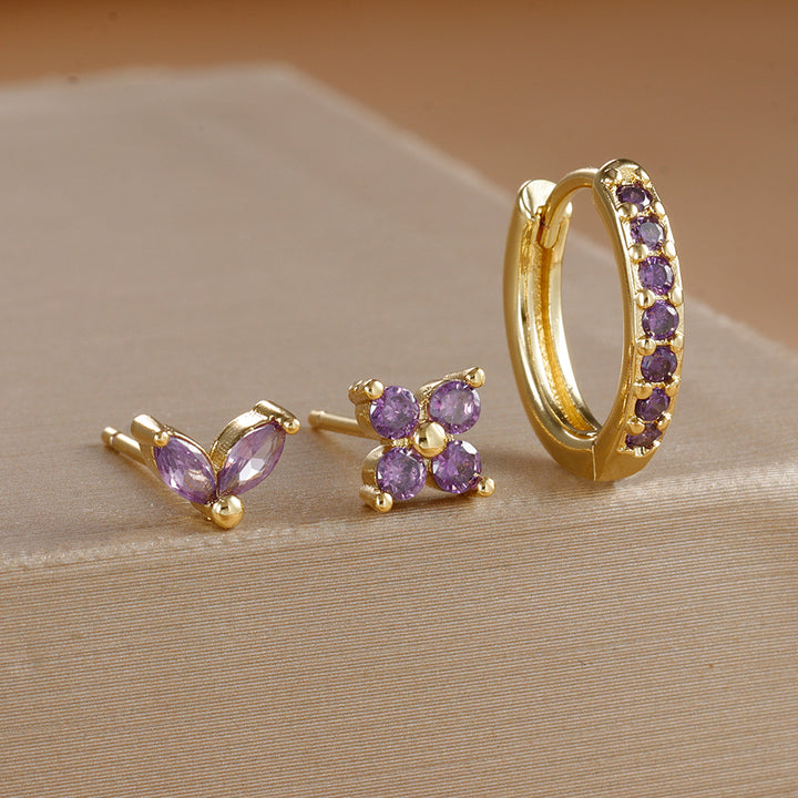 JULIE EARRING SET | WHITE GOLD