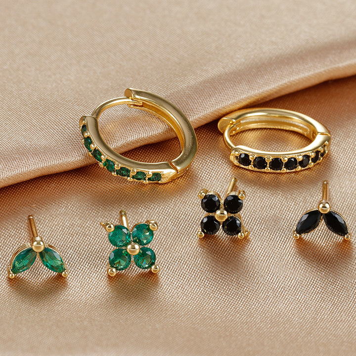 JULIE EARRING SET | WHITE GOLD