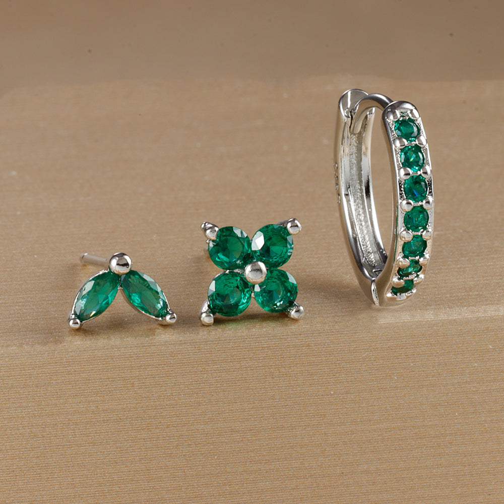 JULIE EARRING SET | WHITE GOLD