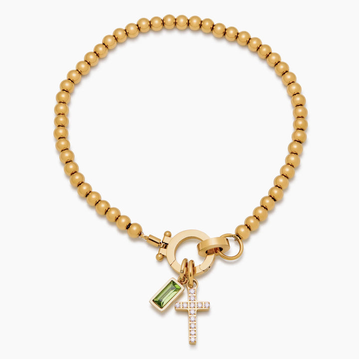 DAISY BIRTHSTONE BRACELET | GOLD
