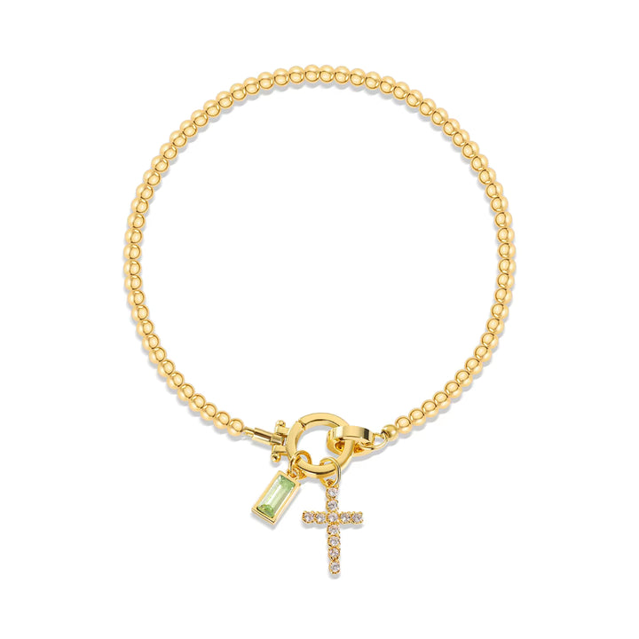 DAISY BIRTHSTONE BRACELET | GOLD