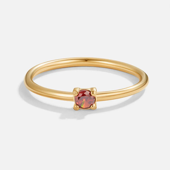 NICOLE BIRTHSTONE RING | GOLD