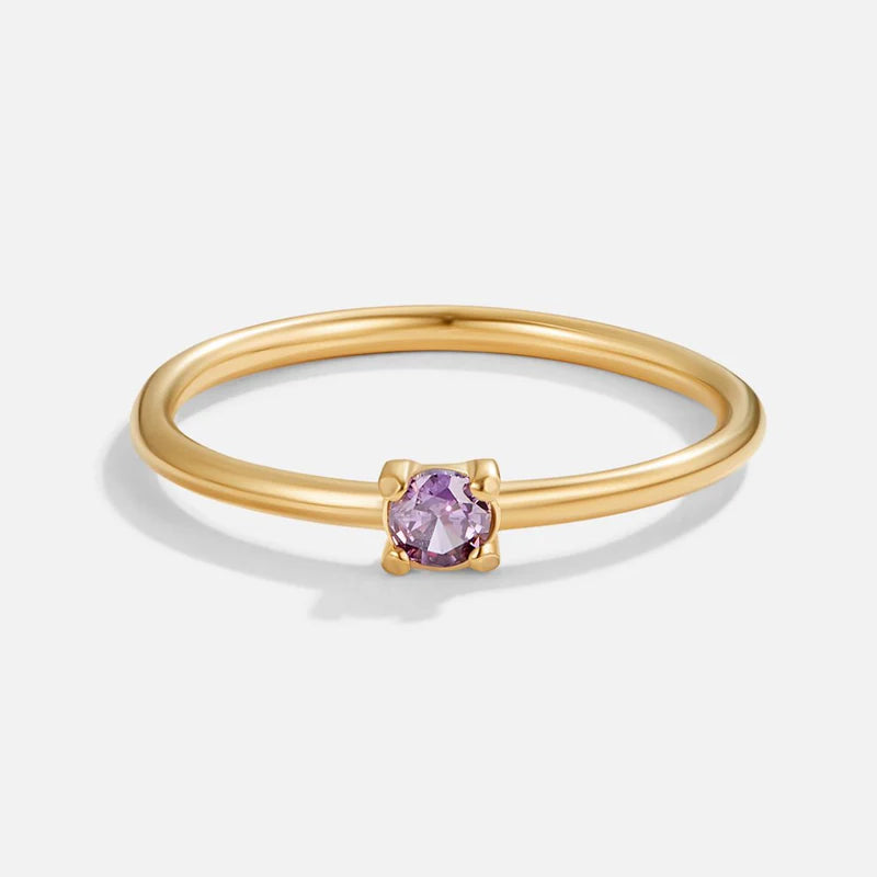 NICOLE BIRTHSTONE RING | GOLD